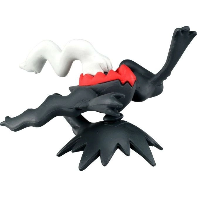  Darkrai toy figure with white tendrils, red accents, and a spiky base.