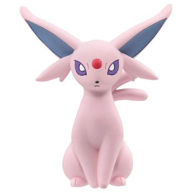 Pink Espeon figurine with long ears and a red gem on its forehead.