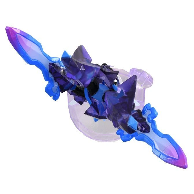  Crystal toy weapon with purple and blue accents, resembling a double-bladed sword.