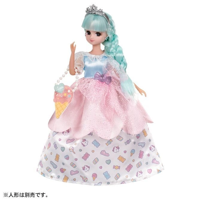 ユニコーンドレス✨アイシードール✨セット出品✨ 手のおまけをおつけします Licca Gelato Dress Set Candy unicorn