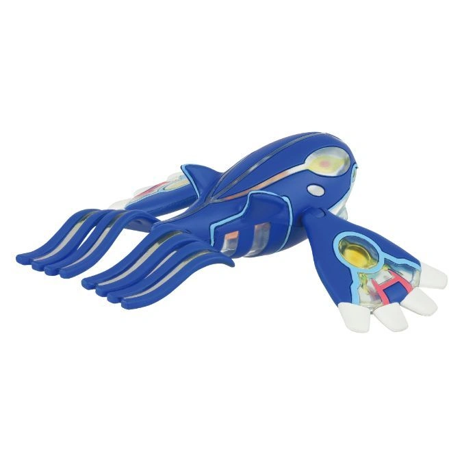  Blue Kyogre Pokémon toy figure with white accents and translucent details.
