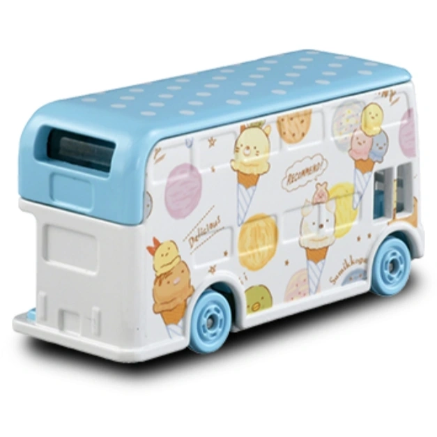  Sumikko Gurashi ice cream bus toy with light blue roof and character cones.