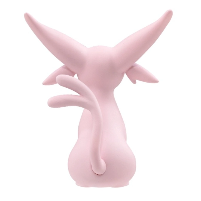  Pink Espeon figurine from behind, showing its tail and large ears.