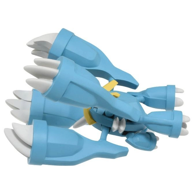  Blue toy with white claws and yellow accents, possibly a robotic creature or monster.