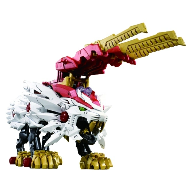 Zoids Liger Zero Empire Ver. with red and gold armor and cannons.