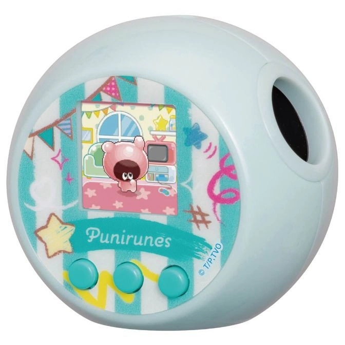 Punirunes interactive toy with screen showing a cartoon character in a room.
