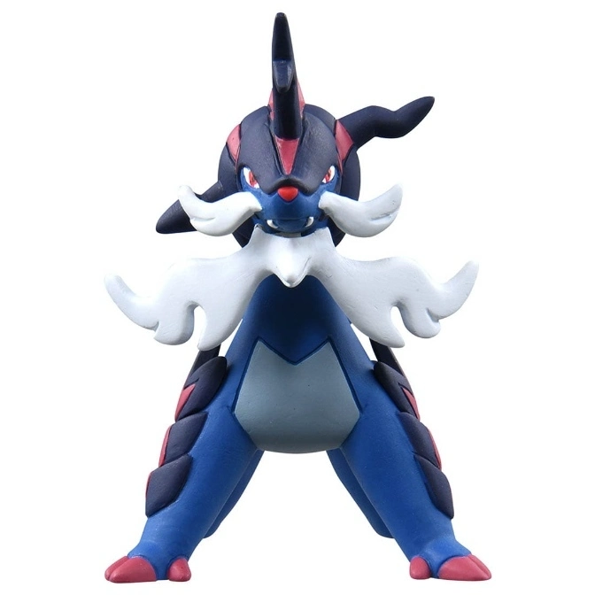  Samurott figurine with blue body, white beard, and red accents, standing in a wide stance.