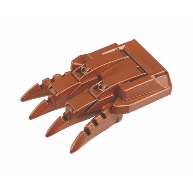  Brown LEGO Bionicle Barraki claw with three prongs.