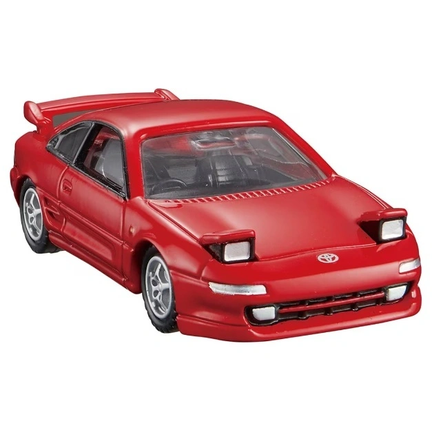  Red Toyota MR2 toy car with pop-up headlights and rear spoiler.