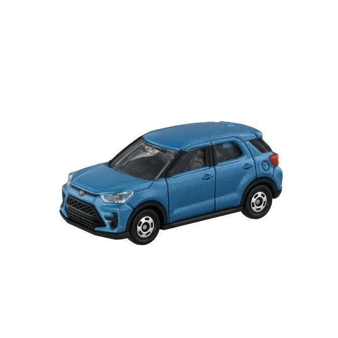 Blue Toyota Raize toy car with black wheels and grille.