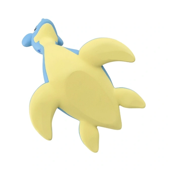  Lapras toy figure with a yellow shell and blue head and flippers.