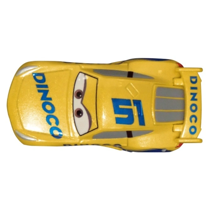 Yellow Dinoco toy car with number 51, based on the character from Disney's Cars.