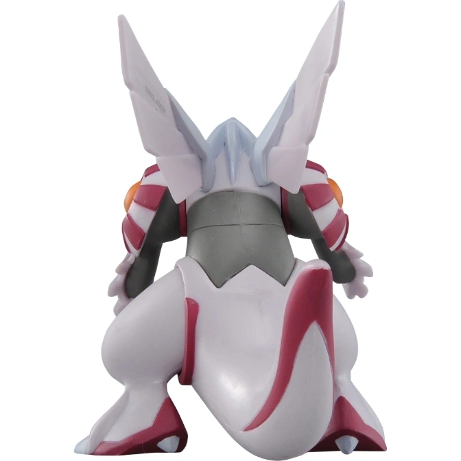  Palkia action figure, rear view, showing white body with pink stripes and wing-like protrusions.