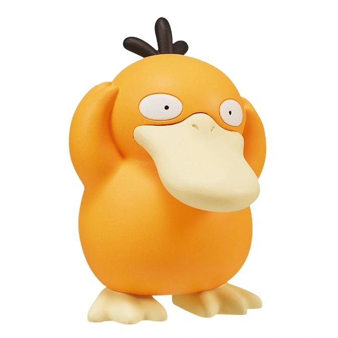  Psyduck toy figure with hands on head and blank stare.