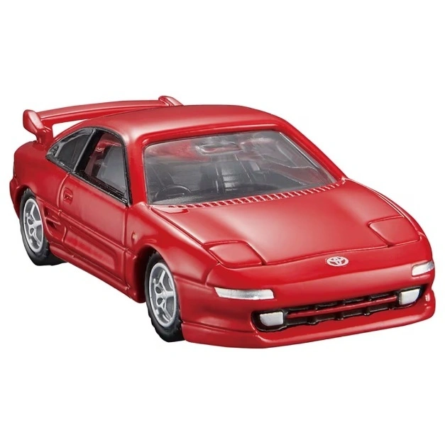  Red Toyota MR2 toy car with spoiler. Diecast model.