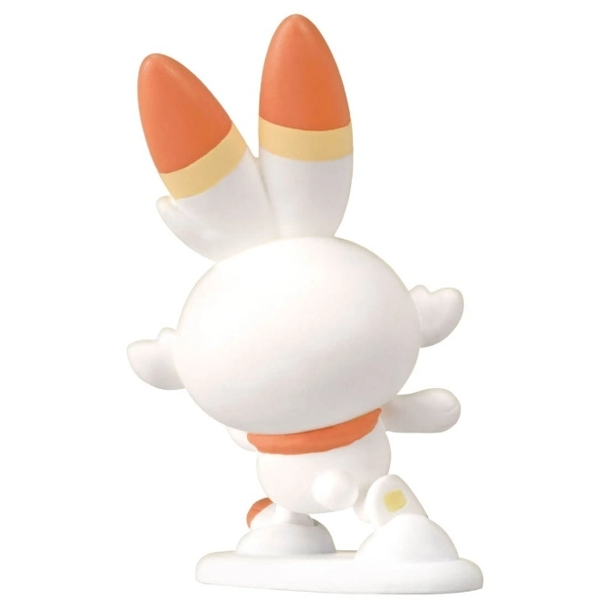  Scorbunny figurine with orange and white details, standing on a white base.