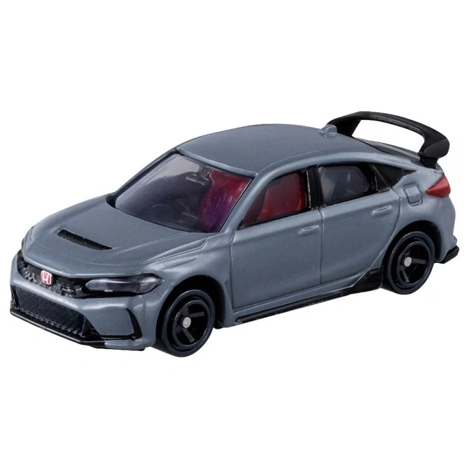  Gray Honda Civic Type R toy car with black wheels and spoiler.