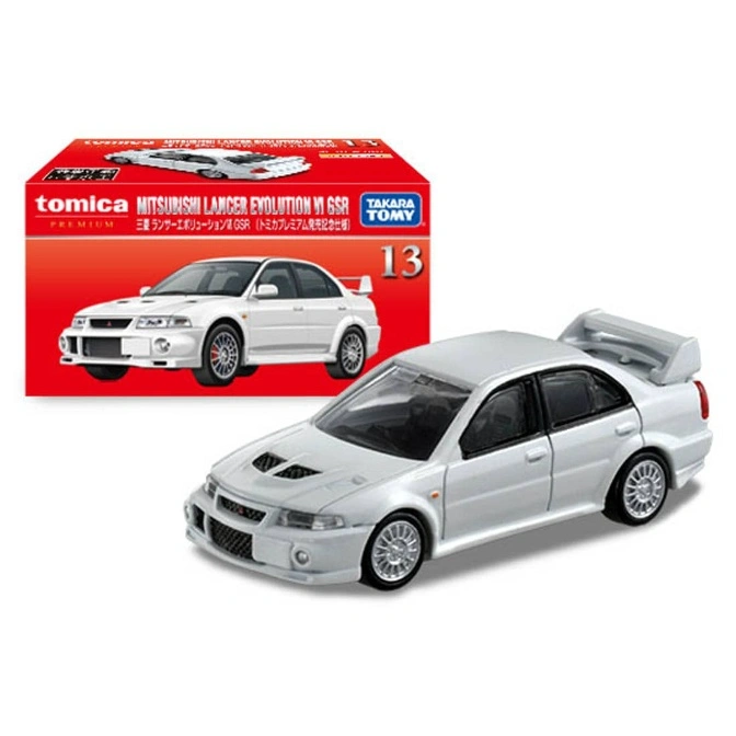  Tomica Mitsubishi Lancer Evolution VI GSR toy car with box.