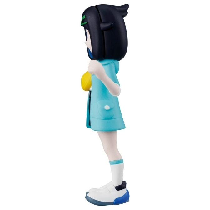  Stylized figurine of Lillie from Pokémon Sun and Moon in a blue dress and white sneakers.