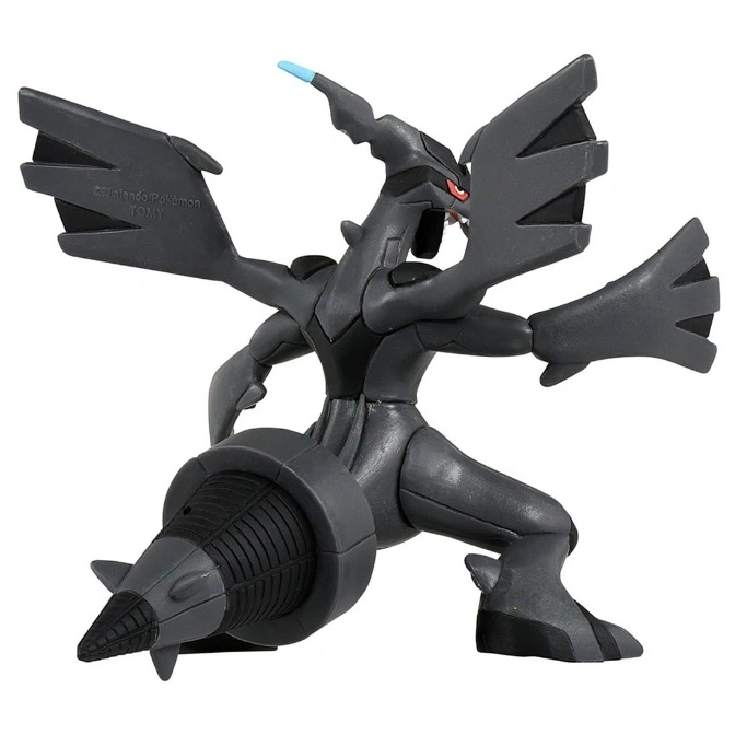  Zekrom toy figure in a dynamic pose with a drill-like tail.