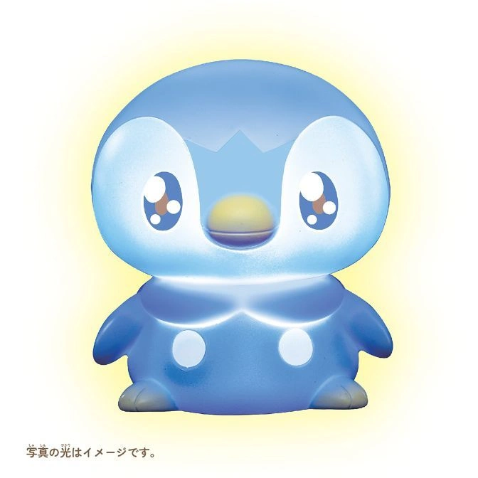  Blue Piplup nightlight with glowing eyes and belly dots.
