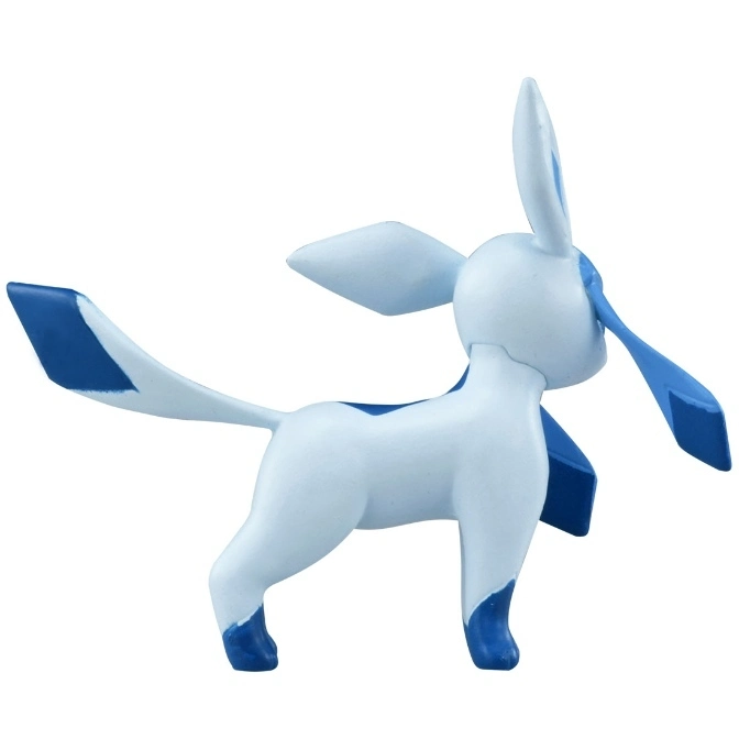  Sylveon toy figurine, light blue with dark blue accents, standing.