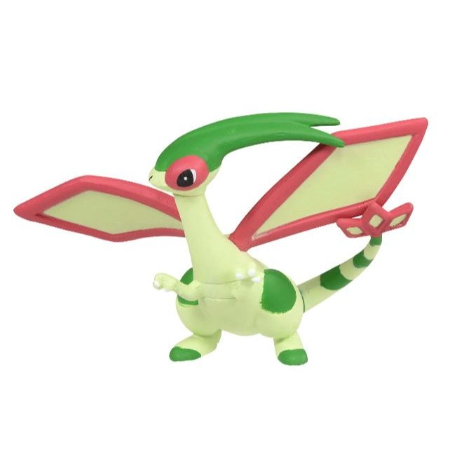  Flygon toy figure with green and red wings, standing.