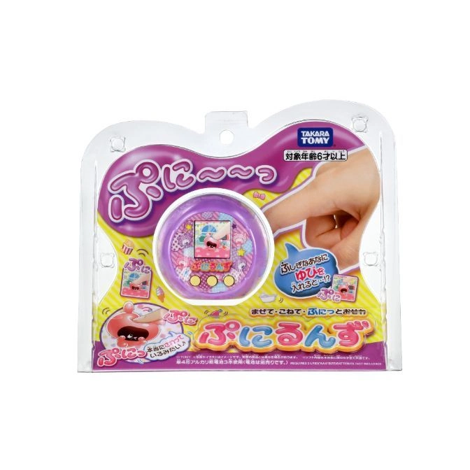  Takara Tomy Purirunzu interactive digital pet toy in packaging, featuring finger-poke interaction.