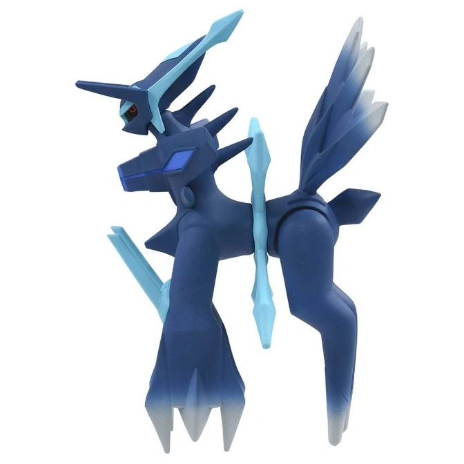  Dark blue Xerneas toy figure with light blue accents and a dynamic pose.