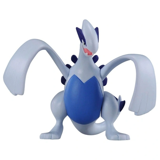  Lugia toy figure with blue and white coloring and large wings.