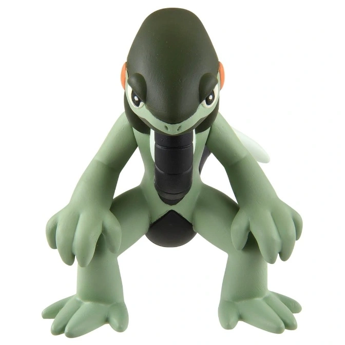  Green Sceptile toy figure in a crouching pose, with orange accents and a black neck.