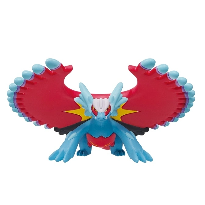  Blue and red Noivern Pokémon toy figure with wing details.