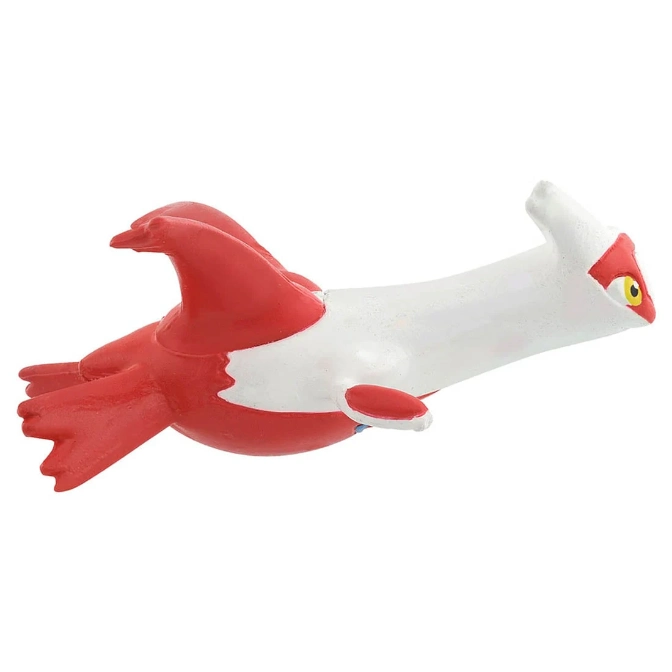  Red and white Latias Pokémon toy figure in a flying pose.