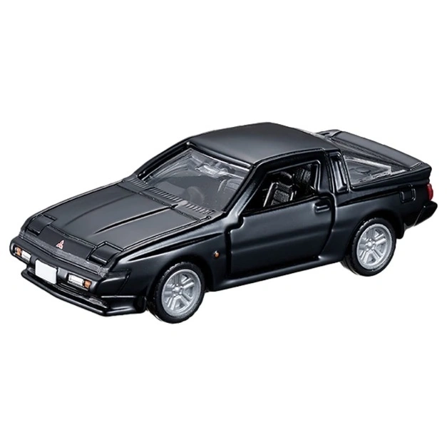 Black Mitsubishi Starion diecast model car with silver rims.