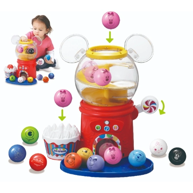  Mickey Mouse ball machine toy with colorful balls and swirling action.