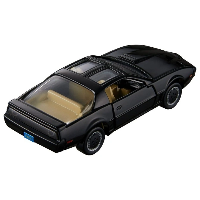  Black Knight Rider toy car with sunroof and tan interior.