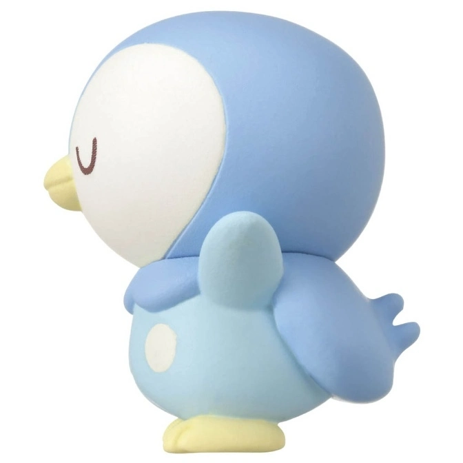  Piplup figurine, light blue and white, with closed eyes and a small yellow beak.