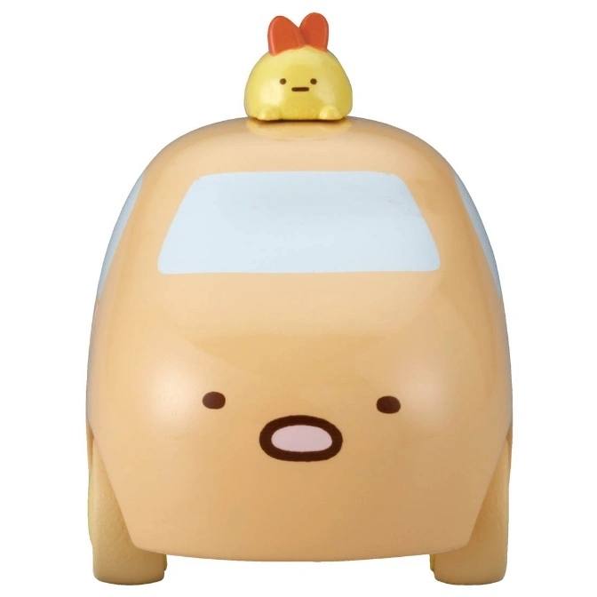  Yellow Sumikko Gurashi toy car with a chick on top.