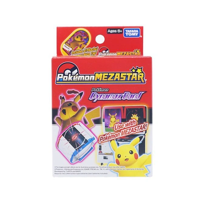  Pokémon Mezastar Dynamax Band toy with Pikachu. Ages 6+. Includes Pikachu Mezastar tag.