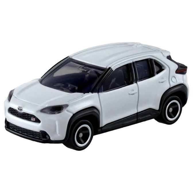 White toy Toyota Yaris Cross GR Sport with black trim and wheels.