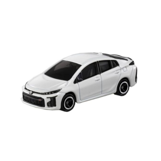 White Toyota Prius diecast toy car.