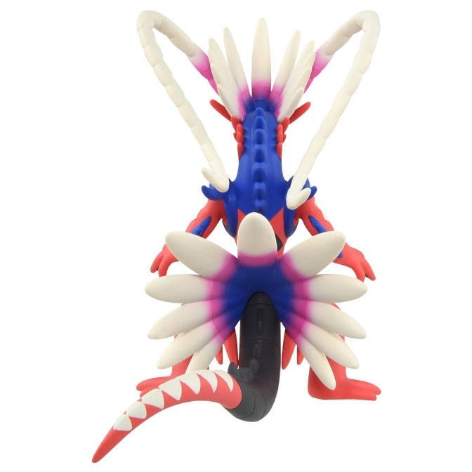 Eternatus Eternamax form toy figure, blue and red with white and pink spikes.