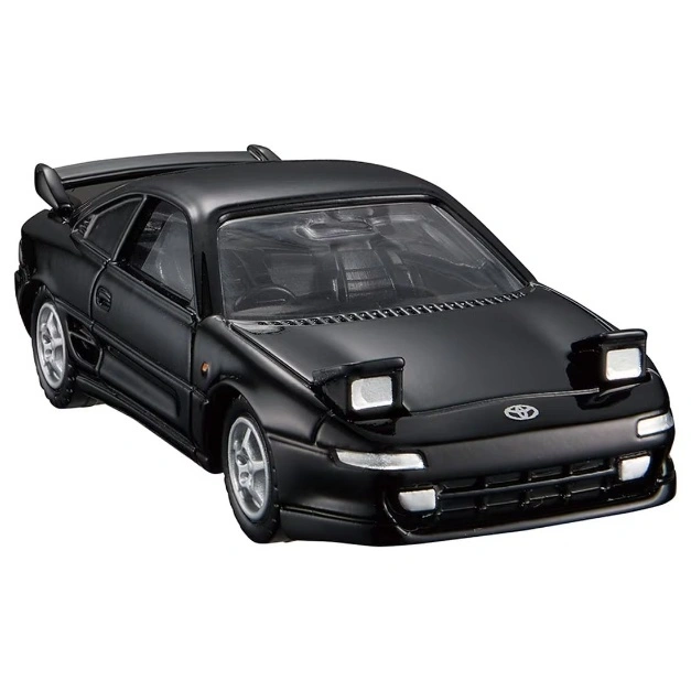  Black Toyota MR2 toy car with pop-up headlights and a spoiler.