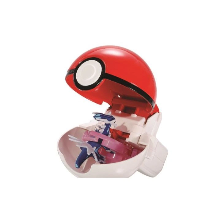  Open Poké Ball toy revealing a blue and white Pokémon figure inside.