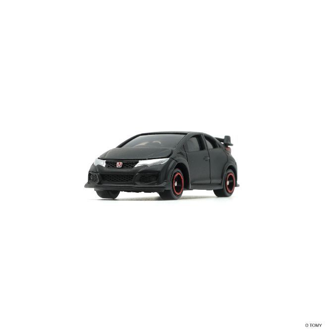  Black Honda Civic Type R toy car with red rims.