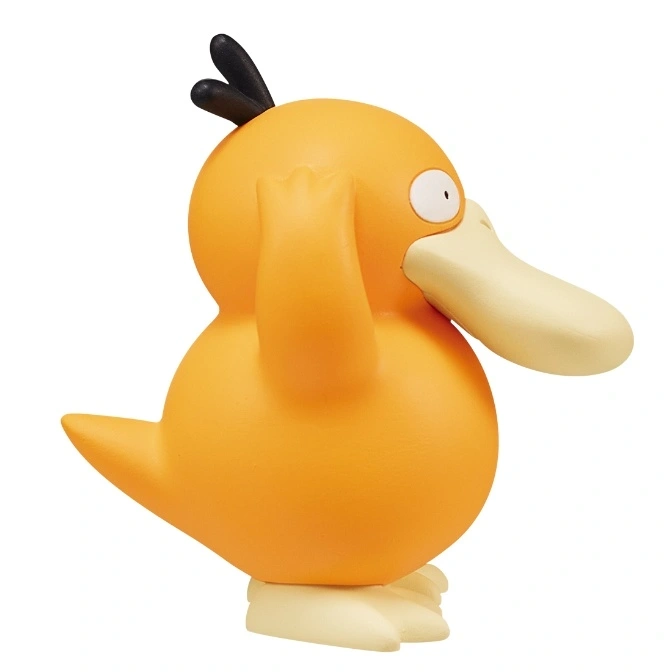  Psyduck toy figure with hand on head and blank stare.