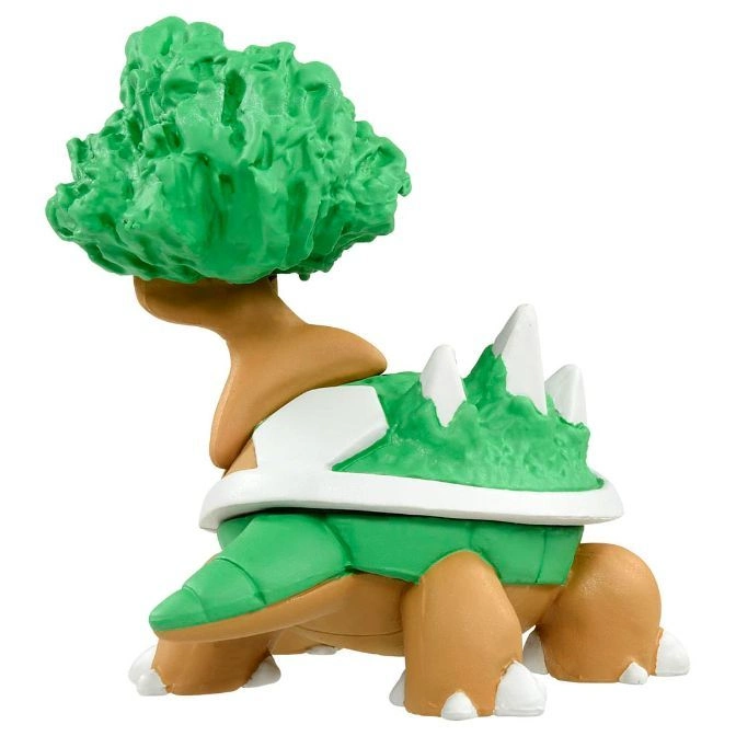  Torterra toy with a tree on its back, green shell, and brown body.