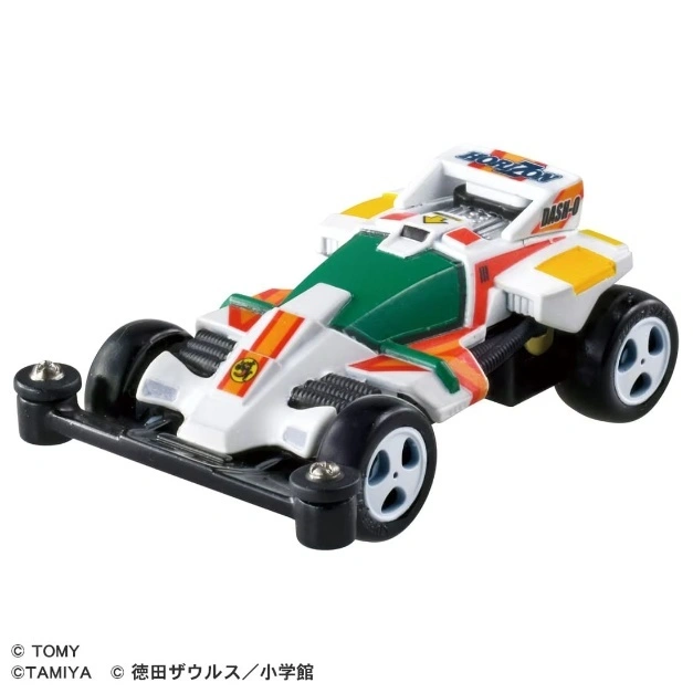 Horizon Dash-0 Mini 4WD racing car toy with white, green, orange, and yellow accents.